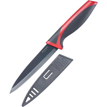 Набор ножей Westmark 5 шт., 1 большая разделочная доска и 4 ножа, разделочная доска 37 x 25,5 см, лезвие поварского ножа/ножа для хлеба 20 см каждое, лезвие универсального ножа 12 см, лезвие ножа для очистки овощей 8 см, 145222E6 (нож для овощей)