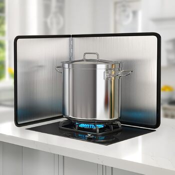 Бризкозахисний екран, портативний бризкозахисний екран, бризкозахисний екран для використання за плитою, для смаження, на плиті, захист від бризкоподібного повітря, для кухні (розмір 45 x 80 x 60 см) (30*30 см)