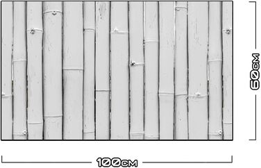 Дизайнерський кухонний фартух з алюмінієвого композиту, кухонний фартух, товщина 3 мм, 60x100 см, (бамбуково-білий)