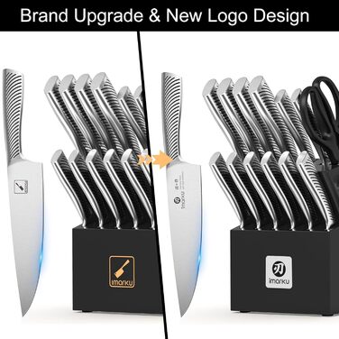 Набір ножів 14 предметів у деревяному блоці imarku