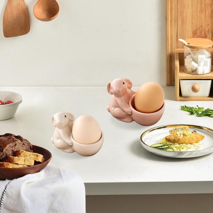 Керамічна підставка для яєць у формі милого кролика EEPLUYTY