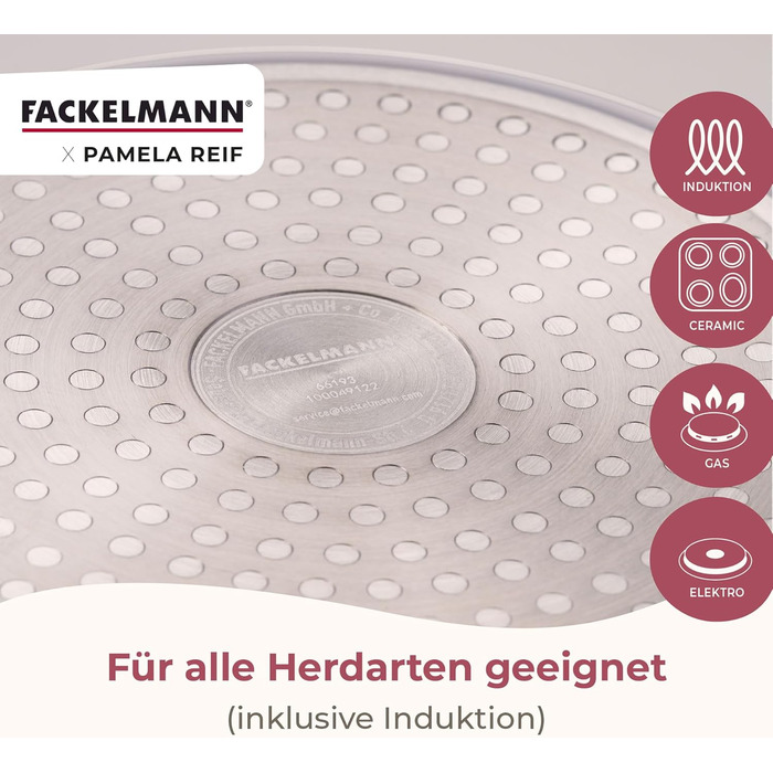 Набор кастрюль со стеклянными крышками, 9 предметов, пастельно-бежевый Pamela Reif Fackelmann