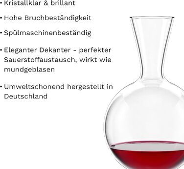 Декантер Stlzle Lausitz Osorno Vulkanos 750 мл Элегантный декантер для красного вина, раскрывающий аромат Высококачественная винная карафа из выдувного хрустального стекла Подходит для мытья в посудомоечной машине (Earth 750 мл)