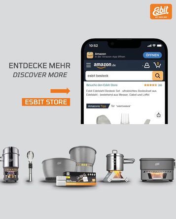 Набор столовых приборов для кемпинга из нержавеющей стали Esbit