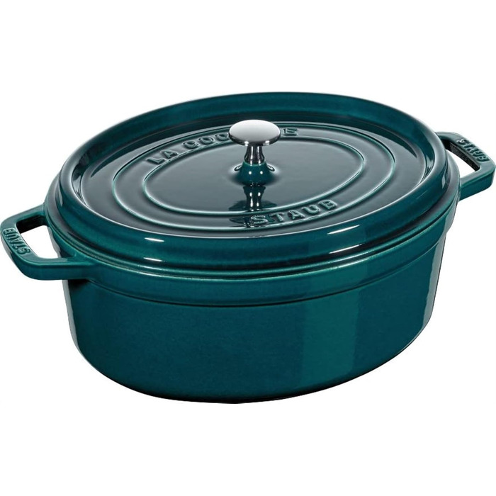 Чавунна жаровня/кокот STAUB, овальна 6,7 л, (37 см, La Mer)
