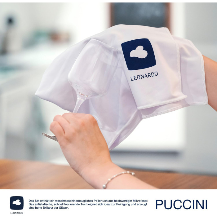 Келихи для рислінгу LEONARDO HOME PUCCINI (набір з 6 шт.) Келихи для вина, стійкі до подряпин (400 мл) Можна мити в посудомийній машині та довговічні Вічні келихи для білого вина Сучасний дизайн Келих для рислінгу Puccini 069540 6 келихів (келих для рислі