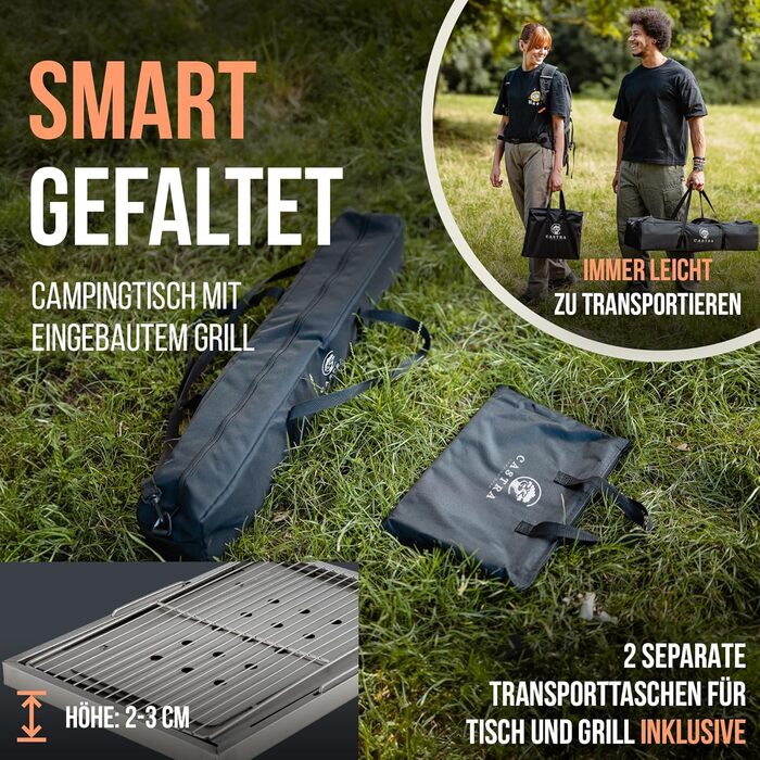 Кемпинговый стол со встроенным грилем Castra Camping Gear