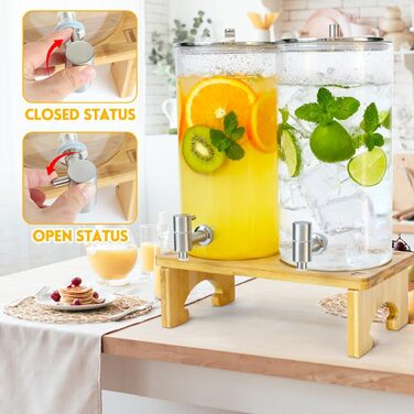 Диспенсеры для напитков со стойкой 2 х 6 л AIQII