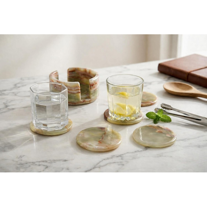 Набір підставок для напоїв з мармуру 6 шт SPESHSTONES