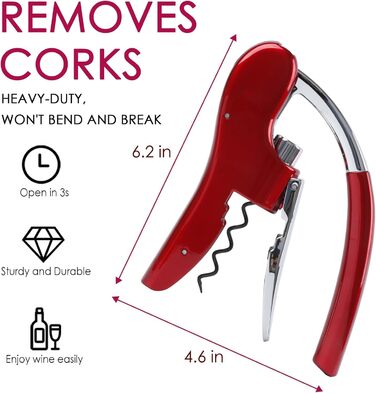 Професійний штопор червоний KAYCROWN