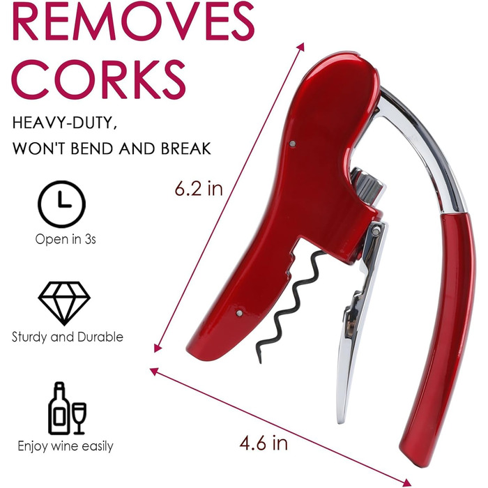 Професійний штопор червоний KAYCROWN