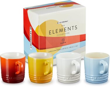 Набор из 4 кружек 350 мл, разноцветный Elements Le Creuset