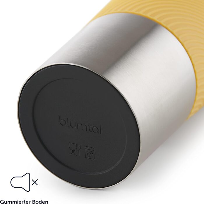 Термокружка Blumtal - Дорожня кружка з нержавіючої сталі - Герметична ізольована кружка для гарячих/холодних напоїв - Кружка з отвором на 360 - Термокружка із застібкою швидкого закриття - Кавова кружка - Рожева (350 мл, 10 - Гостра гірчиця - Жовта)