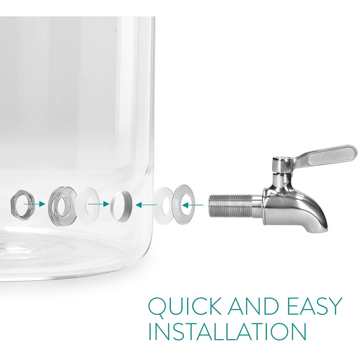 Диспенсер для напоїв зі сталевим краном 5 л Navaris