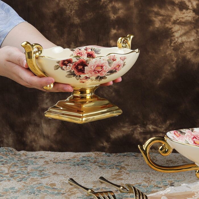 Порцелянова миска вінтажна на ніжці fanquare