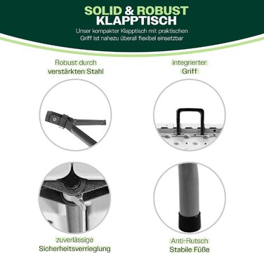 Складаний кемпінговий стіл 180x74x74 см Blumixx