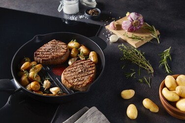 Tefal Сковорода гриль Unlimited, 26см, алюминий, черный