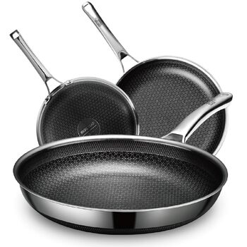 Набор из 3 сковород 20, 24 и 28 см SNOW CLAD