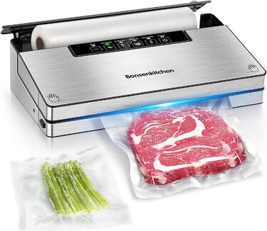 Вакуумний пакувальник з 5 режимами 8 л/хв, 125 Вт Bonsenkitchen