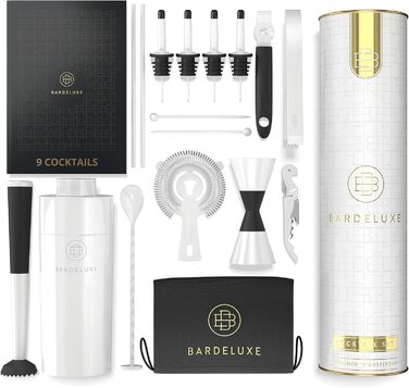 Набір для коктейлів преміум-класу 12 предметів білий BarDeluxe