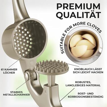 Кухонный пресс для чеснока с мягкой ручкой Zulay Kitchen