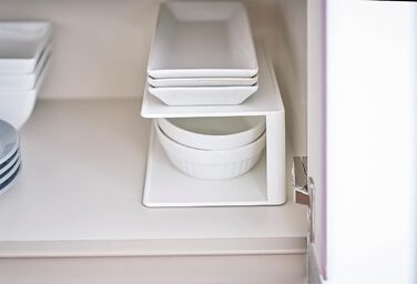 Прямоугольная подставка для посуды, белый, сталь, минималистичный дизайн, 5641 TOWER