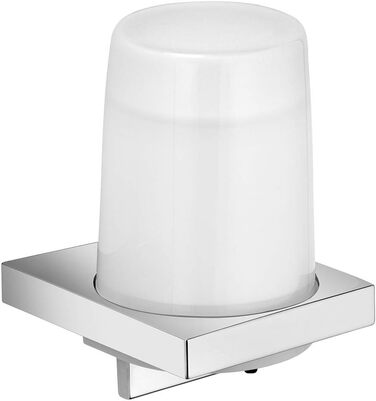 Дозатор лосьона KEUCO металлический хромированный и хрустальный, многоразовое содержимое ок. 180 мл, дозатор мыла для ванной комнаты и гостевого туалета, настенное крепление, Edition 11 хром/матовый