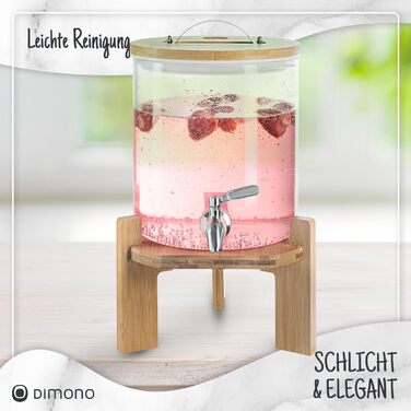 Диспенсер для напоїв зі сталевим краном 5 л Dimono