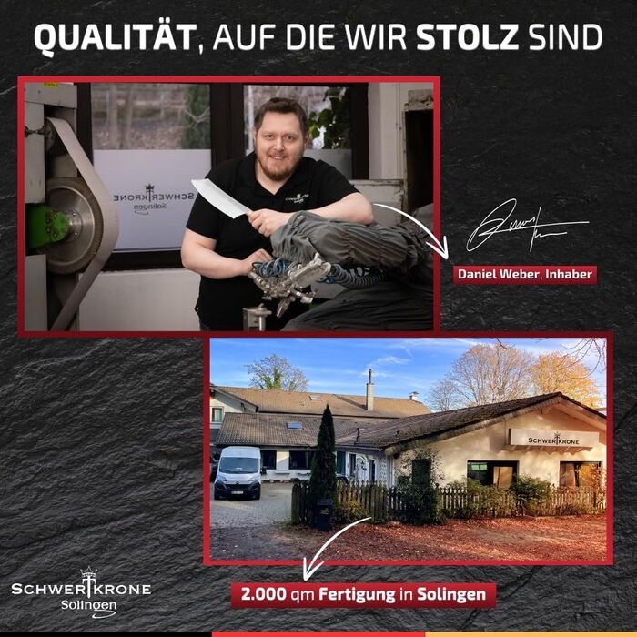 Нож для мяса Schwertkrone Рукоять из оливкового дерева Универсальный нож Нож для ветчины (15 см)