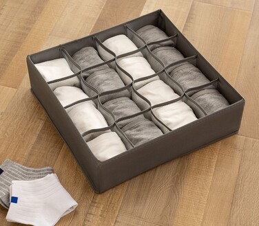 Коробка-органайзер для хранения нижнего белья, на 16 ячеек Vialex