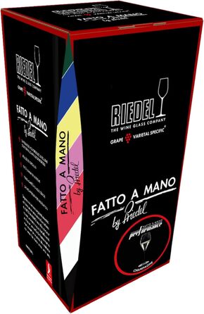 Келих для шампанського 375 мл, чорна ніжка Performance Fatto a Mano Riedel