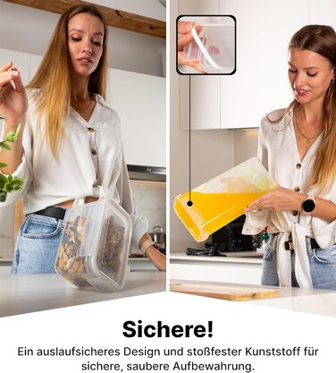 Набор из 24 контейнеров для хранения, прозрачный/белый Deco haus