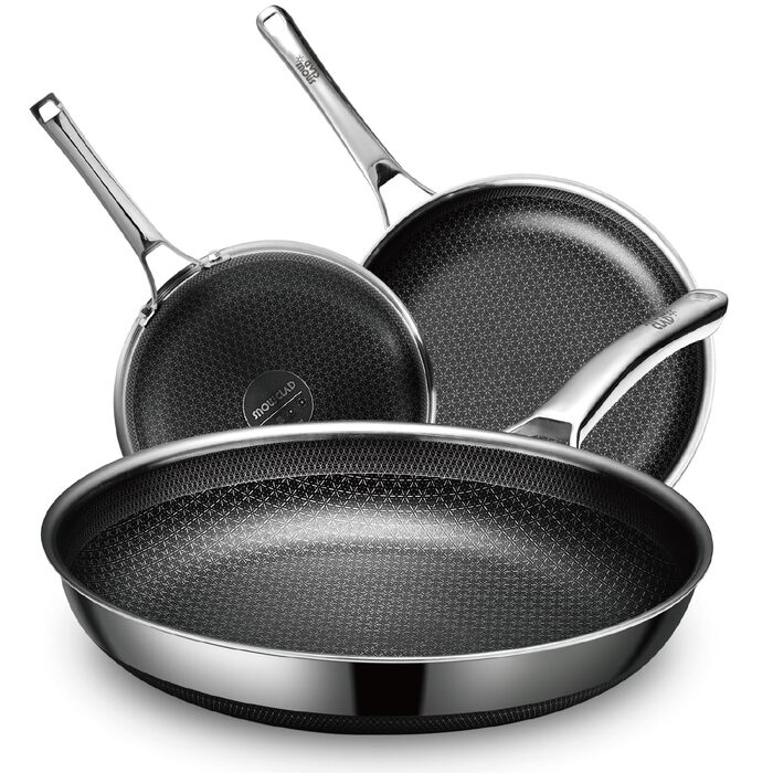 Набор из 3 сковород 20, 24 и 28 см SNOW CLAD