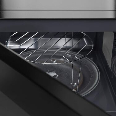 Мікрохвильова піч Hisense H20MOBP1HI / 700 Вт / InverterTech / Керамічне покриття / Преміальне скло / Виготовлена на замовлення, багатофазне приготування / Функція розморожування / 5 рівнів потужності / Блокування від дітей / Чорна (23 л, цифрове керуванн