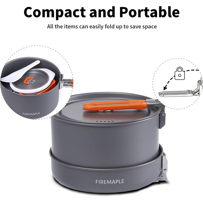 Набір посуду для кемпінгу помаранчевий Fire-Maple