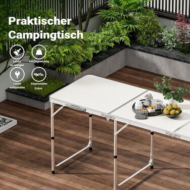 Складной кемпинговый стол 180 x 60 x 70 см Toboli