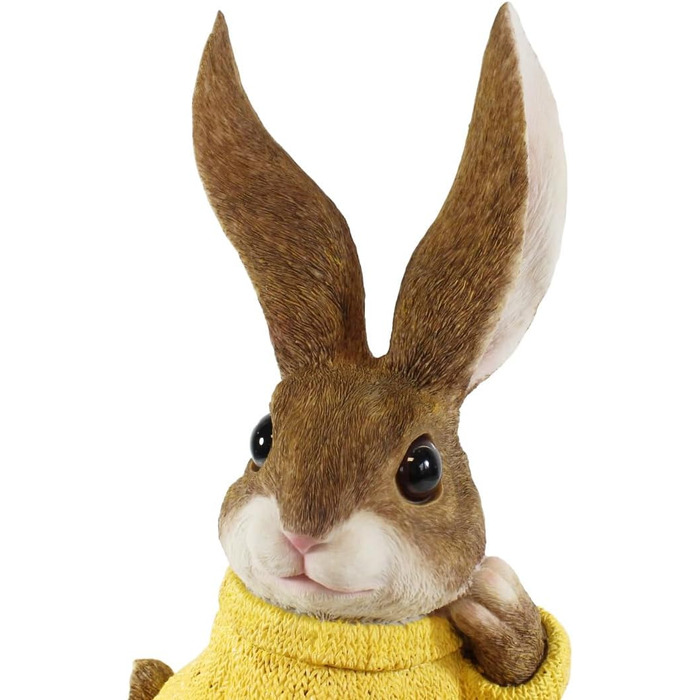 Декоративні фігурки великодніх зайчиків жовтий светр colourliving