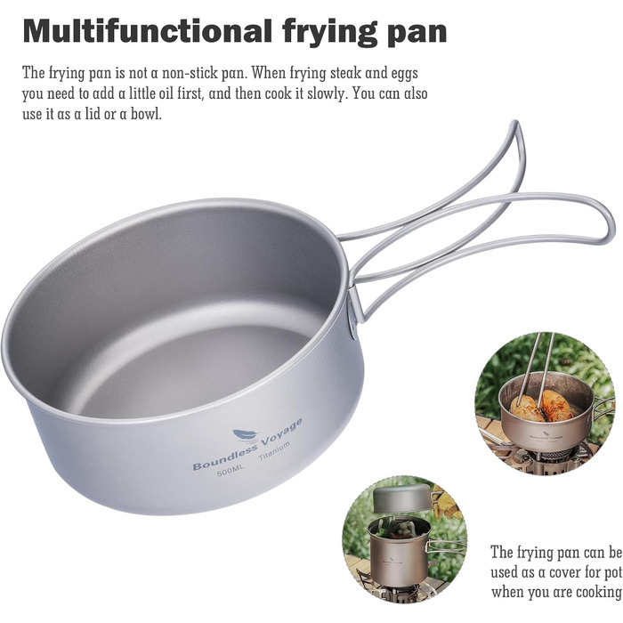 Набор производной посуды для кемпинга 500 и 1000 мл iBasingo