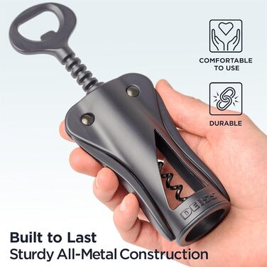 Професійний штопор-крило чорний Deiss