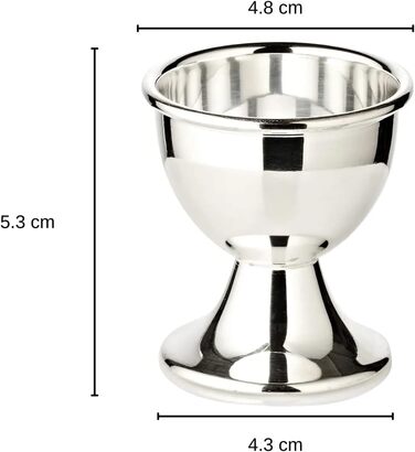 Підставки для яєць EDZARD Classo (висота 5 см), сильно посріблені, класична форма, срібні підставки для яєць на сніданок, пасхальні, для сніданку (2 шт.) (4 шт.)