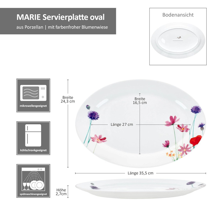 Набор сервировочных овальных тарелок 2 шт MamboCat