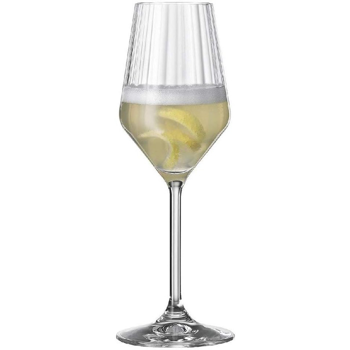 Набір келихів для білого вина з 4 предметів, кришталевий келих, 440 мл, Spiegelau LifeStyle, 4450172 (Набір келихів для шампанського, 4 шт.)