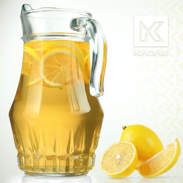 Скляний глечик для води з носиком та зручною ручкою 1,5 л KADAX
