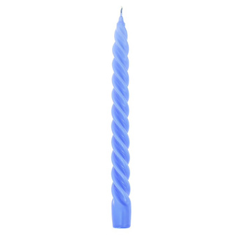 Набір кручених свічок Bougies La Française, блакитні, 25,5 х 2,2 см, 54 г, 6 шт.