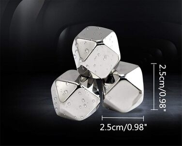 Набір охолоджувальних каменів для віскі з нержавіючої сталі у формі ромба Ulalaza