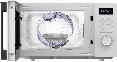 Мікрохвильова піч Gorenje MO20A3WH / 20 л / 800 Вт / AquaClean / AutoMenu / Сенсорне керування / LED дисплей / Функція розморожування / 5 рівнів потужності / Блокування від дітей / Електронна / Біла