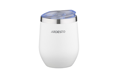 ARDESTO Термокухоль Compact Mug 350 мл, білий, нержавіюча сталь