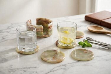 Набір підставок для напоїв з мармуру 6 шт SPESHSTONES