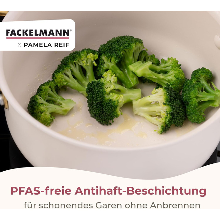 Набор кастрюль со стеклянными крышками, 9 предметов, пастельно-бежевый Pamela Reif Fackelmann