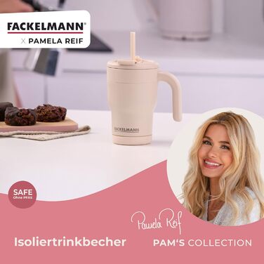 Термокружка из нержавеющей стали 420 мл двустенная, пастельно-розовая Pamela Reif Fackelmann